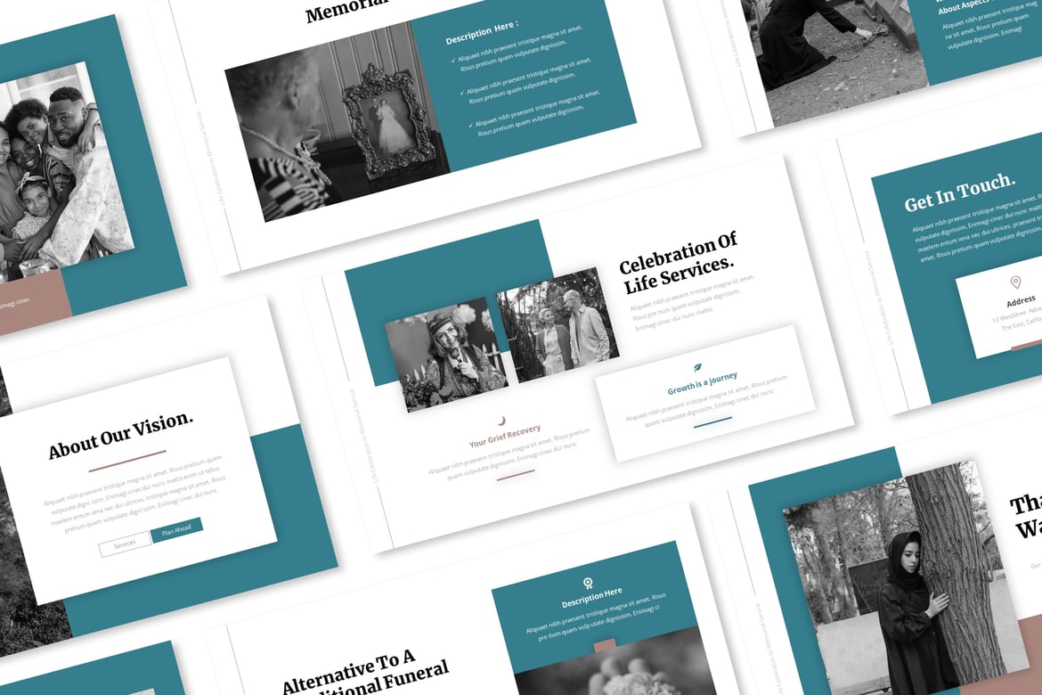 Template Presentasi PowerPoint untuk Memorial yang Menarik
