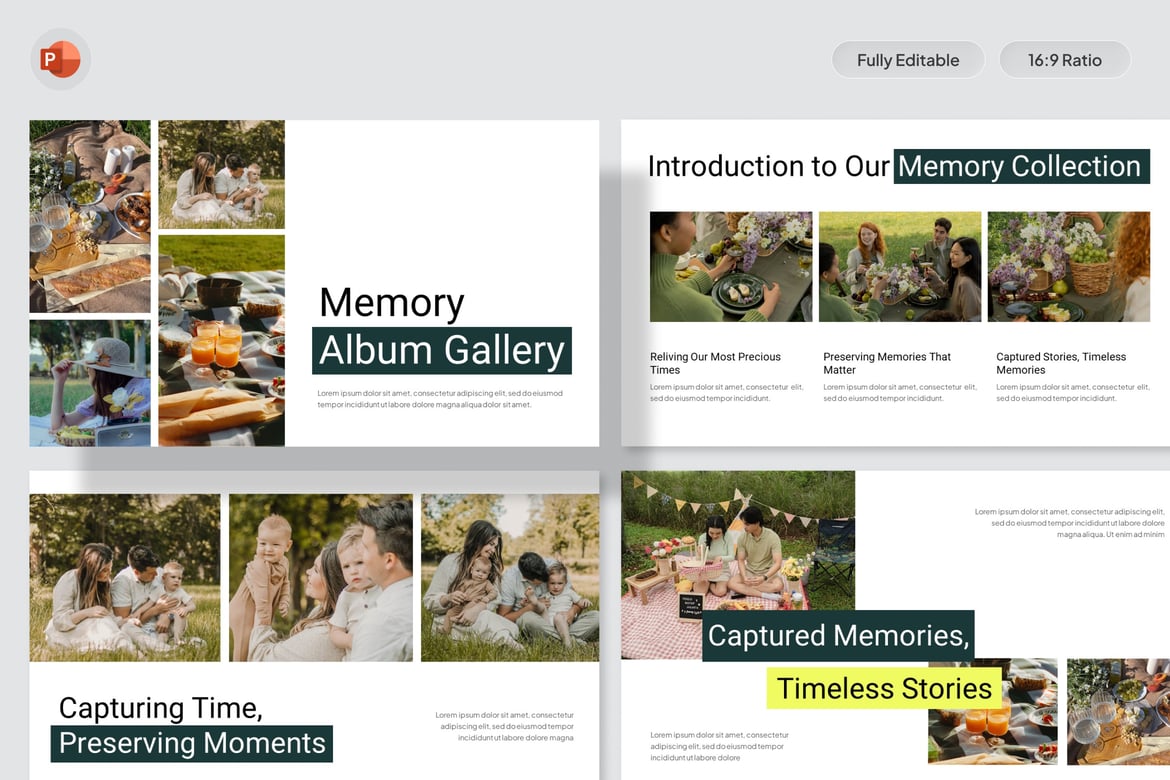 Template Presentasi PowerPoint Album Kenangan yang Kreatif