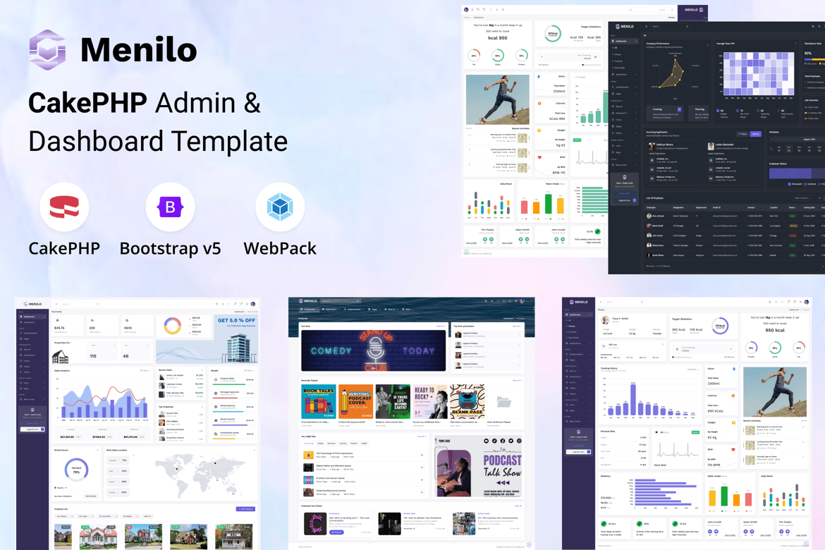 Menilo - Template Admin & Dashboard CakePHP yang Elegan dan Responsif