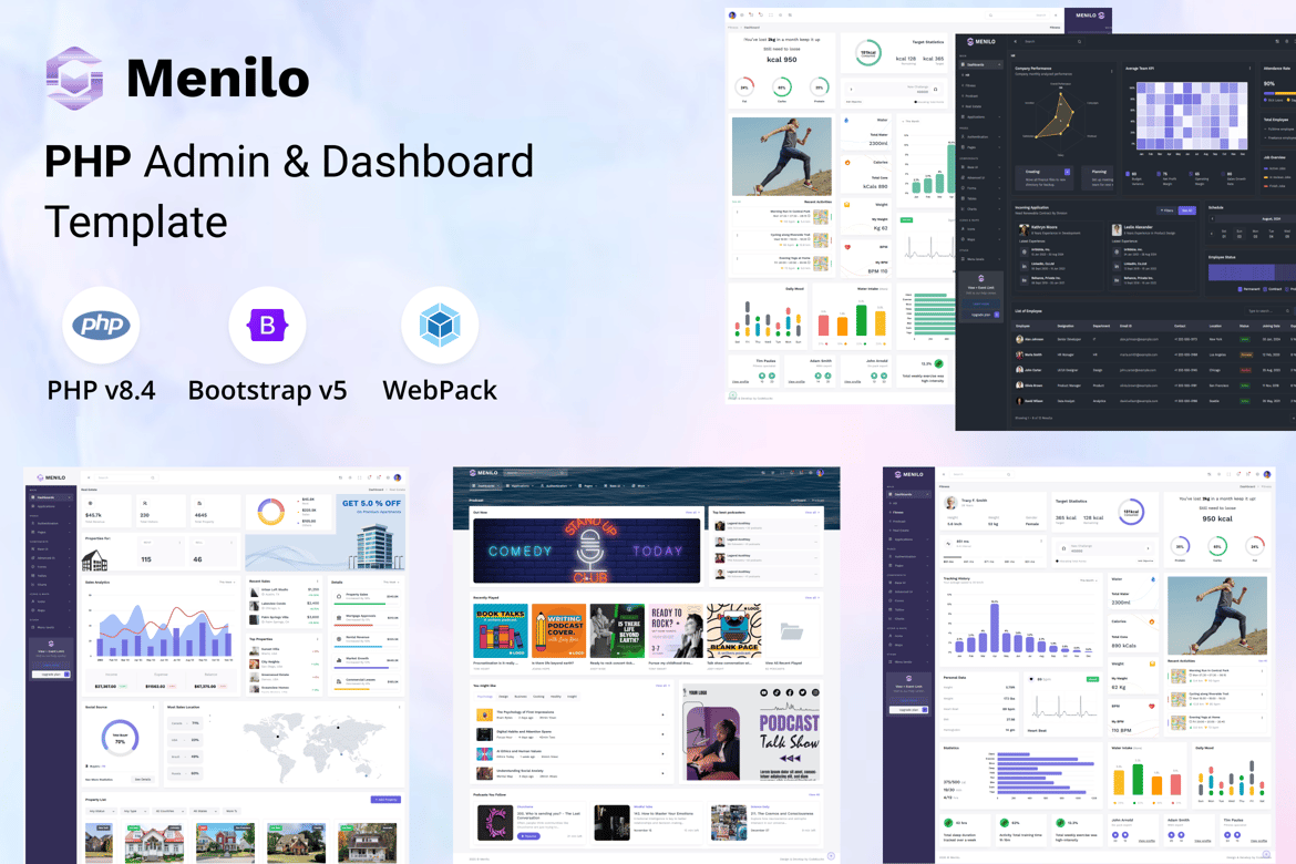Menilo - Template Admin & Dashboard PHP yang Elegan dan Responsif