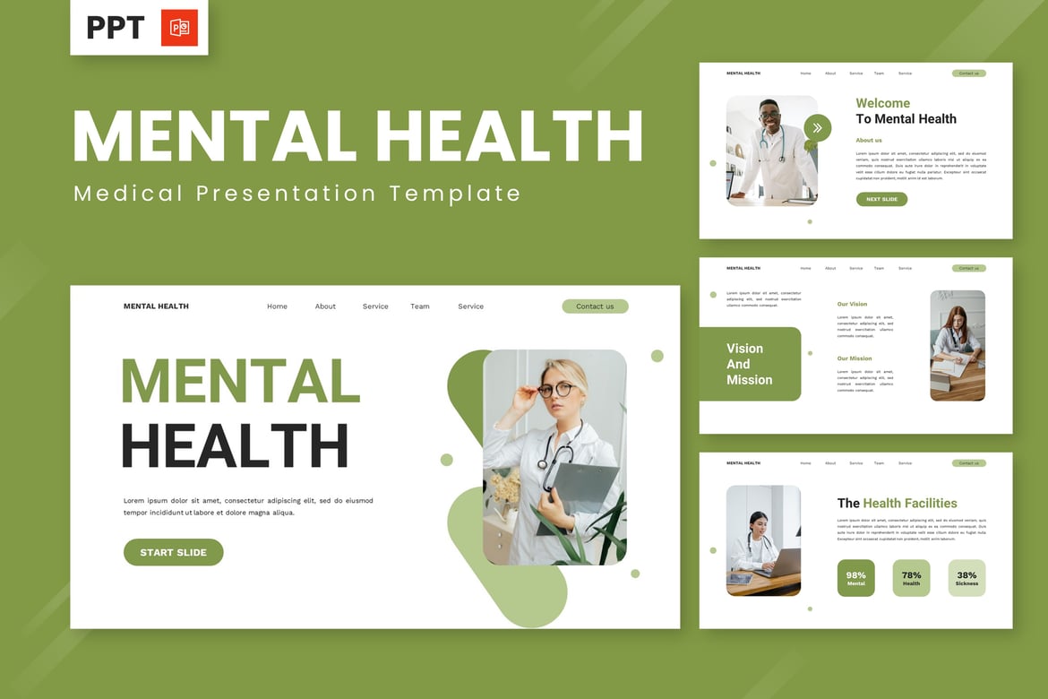Template Presentasi Kesehatan Mental - PowerPoint yang Menarik