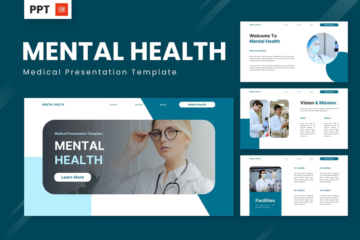 Template Presentasi Kesehatan Mental yang Profesional dan Menarik