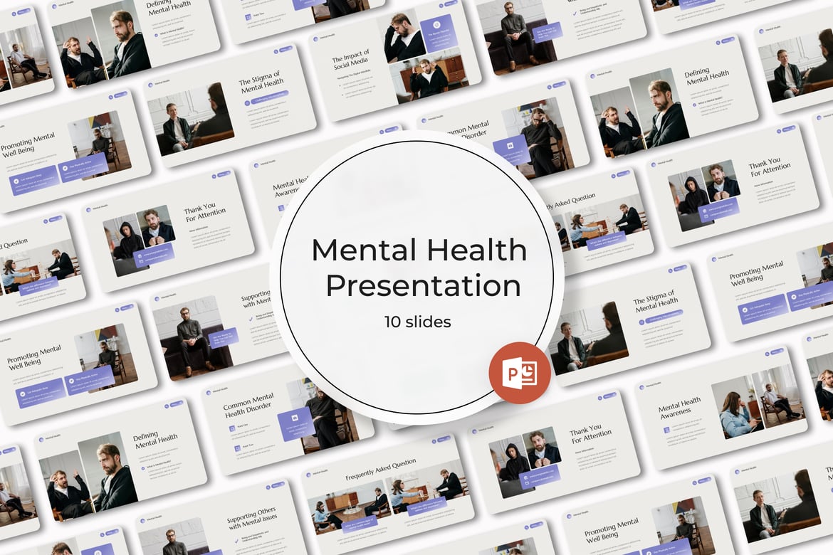 Template PowerPoint Kesehatan Mental yang Menarik