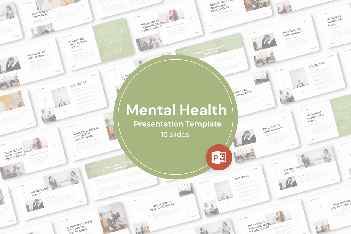 Template PowerPoint Kesehatan Mental yang Menarik