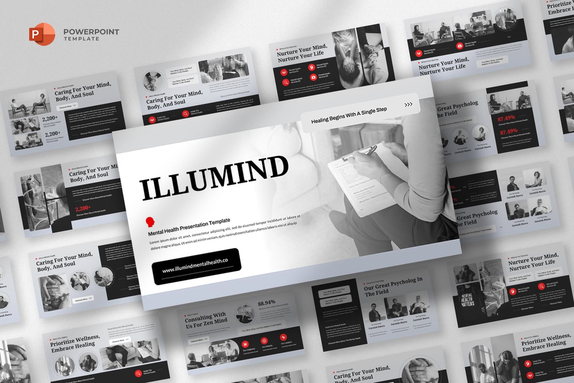 Template Powerpoint Kesehatan Mental yang Menarik dan Profesional