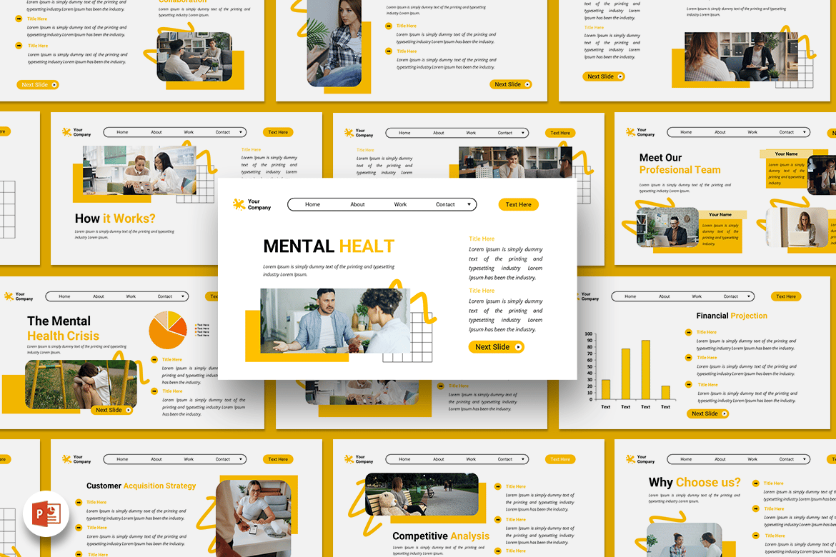Template PowerPoint Kesehatan Mental yang Menarik dan Mudah Digunakan