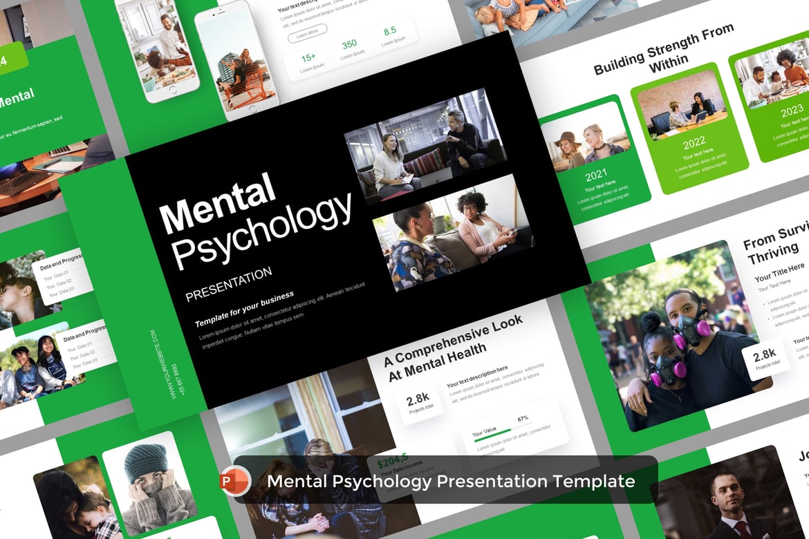 Template Presentasi Psikologi Mental yang Menarik dan Profesional