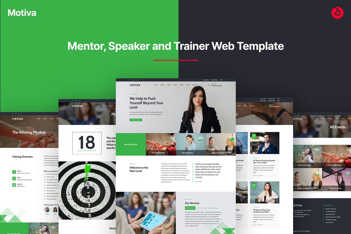 Template Website Inspiratif untuk Mentor dan Pelatih - Motiva