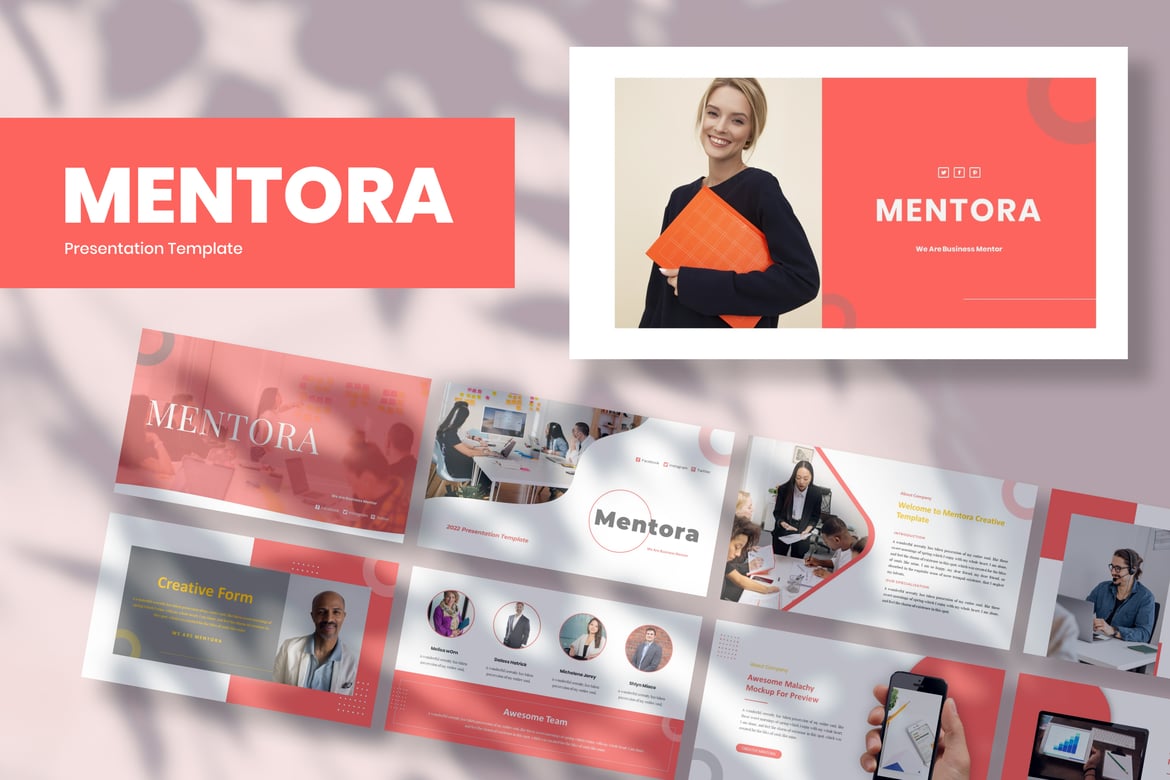 Template Presentasi Bisnis Mentora - PowerPoint yang Menarik dan Profesional