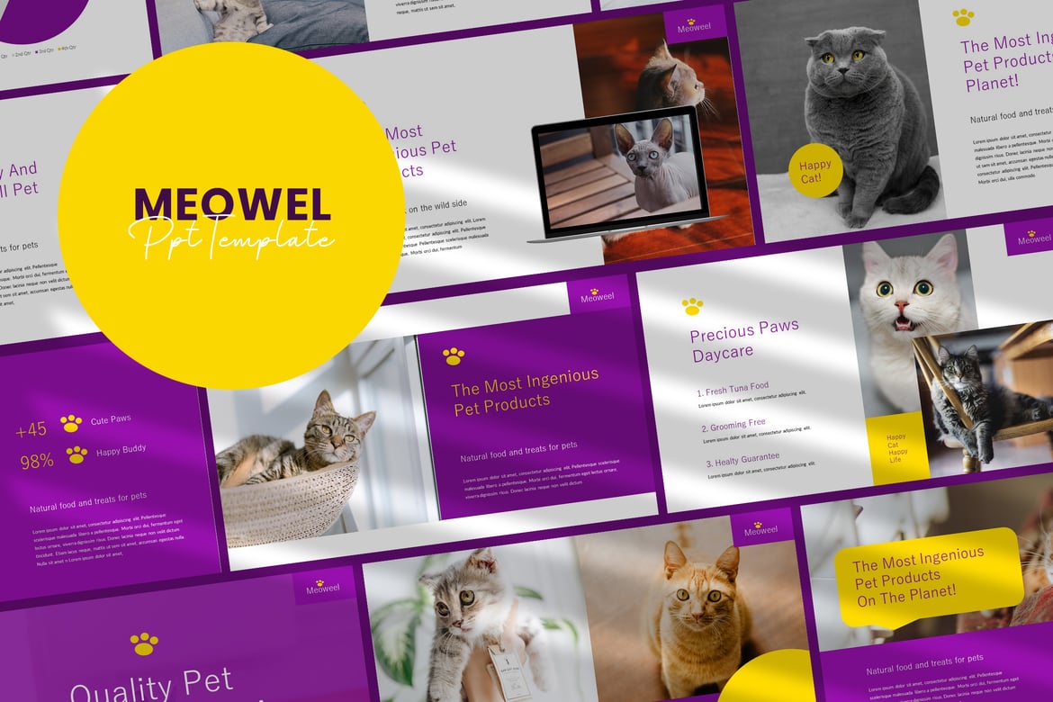 Meowel - Template Presentasi PowerPoint Profesional yang Serbaguna