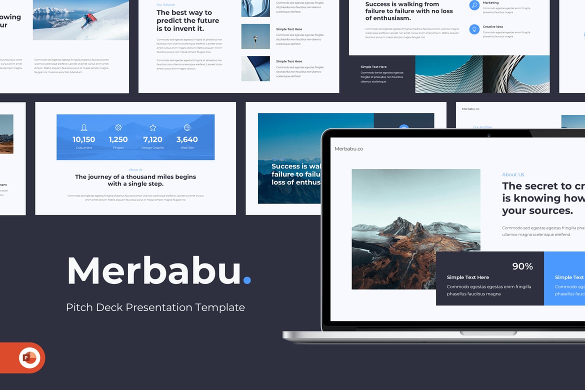 Template Presentasi PowerPoint Merbabu - Solusi Ideal untuk Pitch Deck Anda