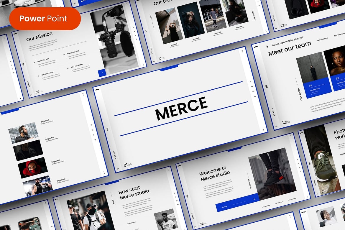 Template Presentasi Bisnis Kreatif Merce yang Menarik