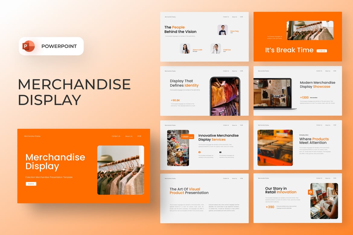 Template Presentasi Merchandising yang Menarik dan Modern