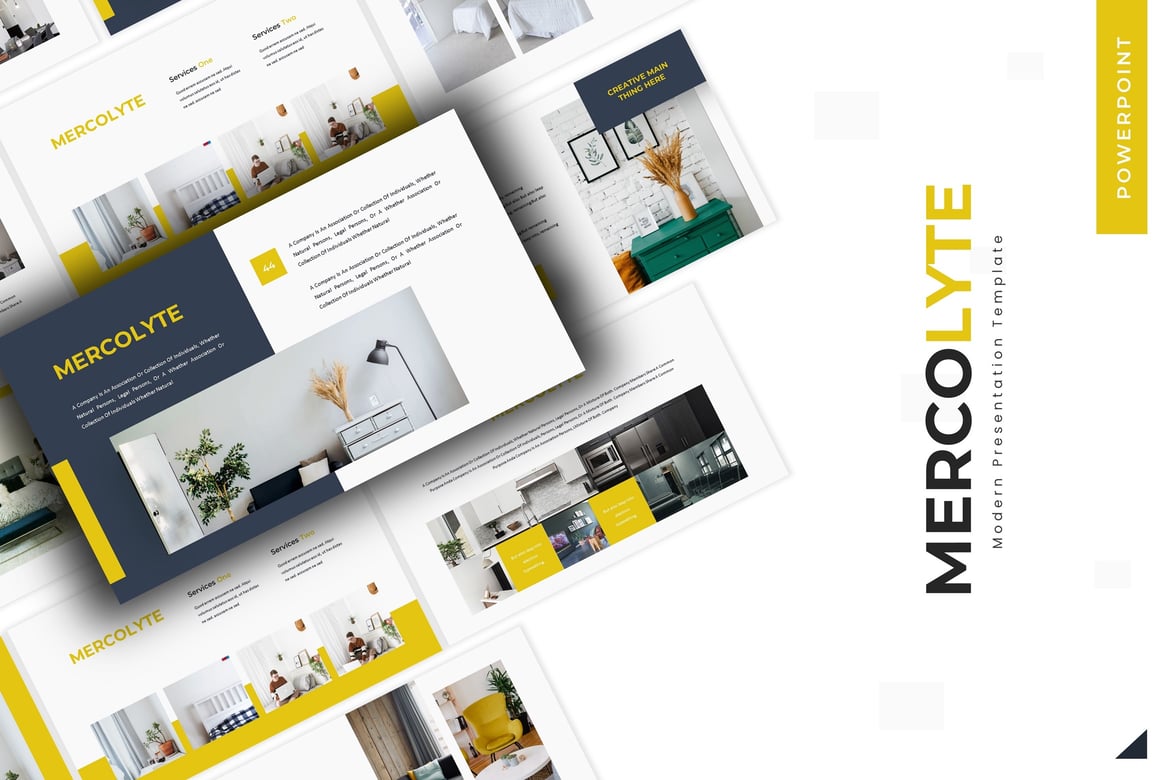 Template PowerPoint Mercolyte - Solusi Presentasi Profesional