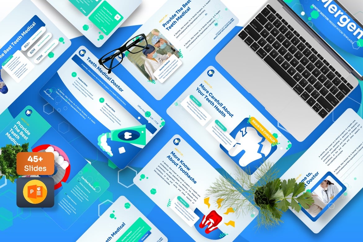 Mergen - Template Presentasi PowerPoint Kesehatan yang Menarik