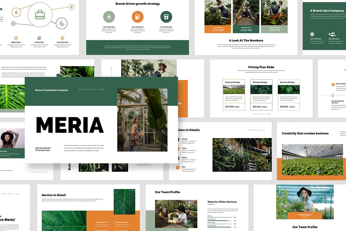 Template Powerpoint Meria: Desain Presentasi Bisnis yang Memukau
