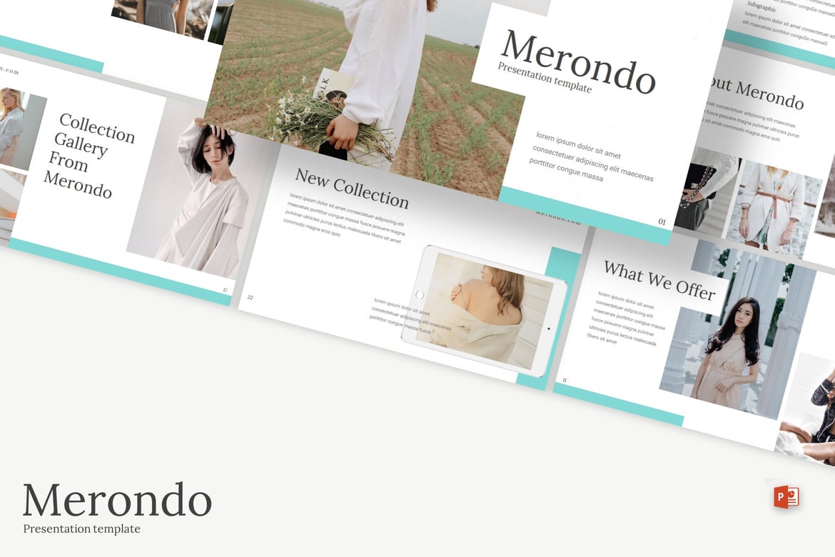 Merondo - Template PowerPoint Modern dan Elegan