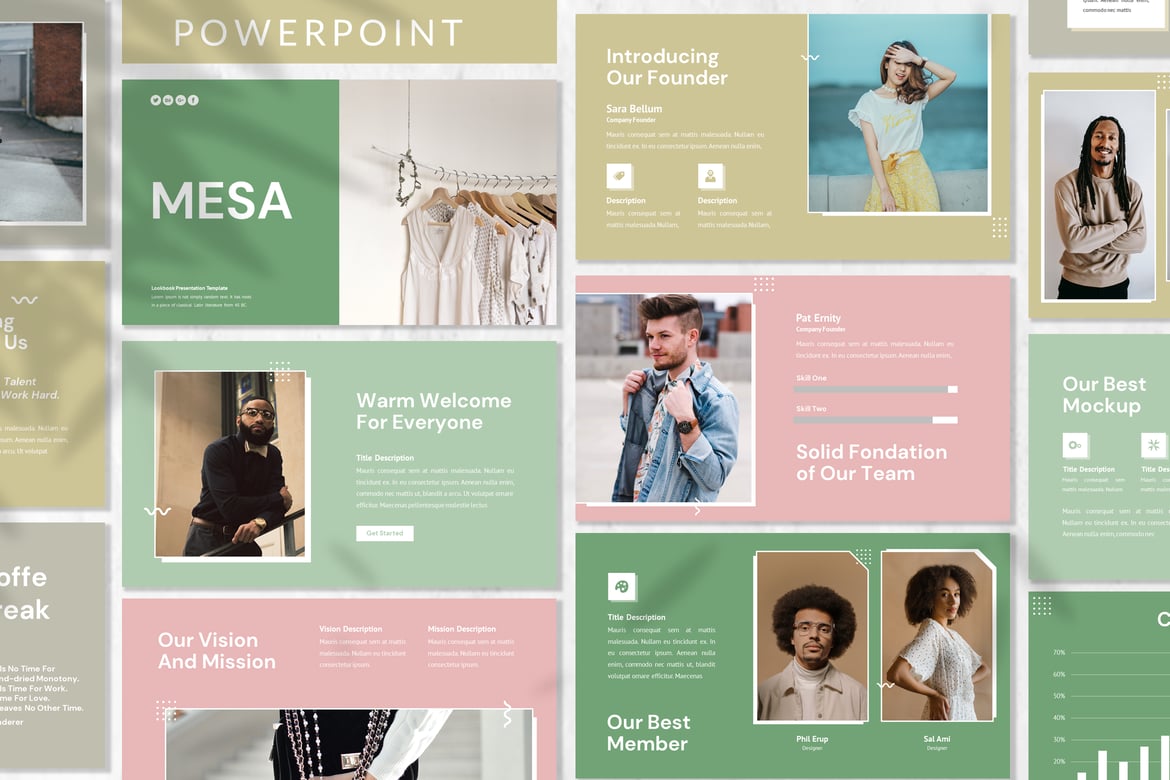 Template Powerpoint Mesa - Solusi Presentasi Bisnis Modern