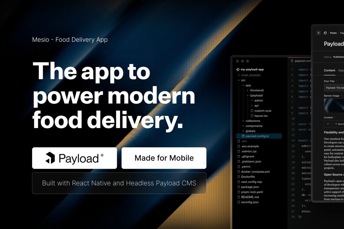 Mesio – Template Website Pengiriman Makanan Modern (Payload CMS + Angular PWA)