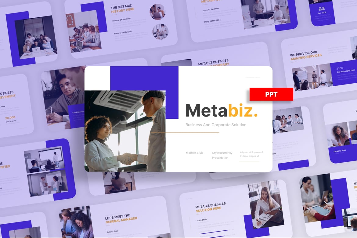 Metabiz - Template PowerPoint Bisnis dan Korporat yang Menarik