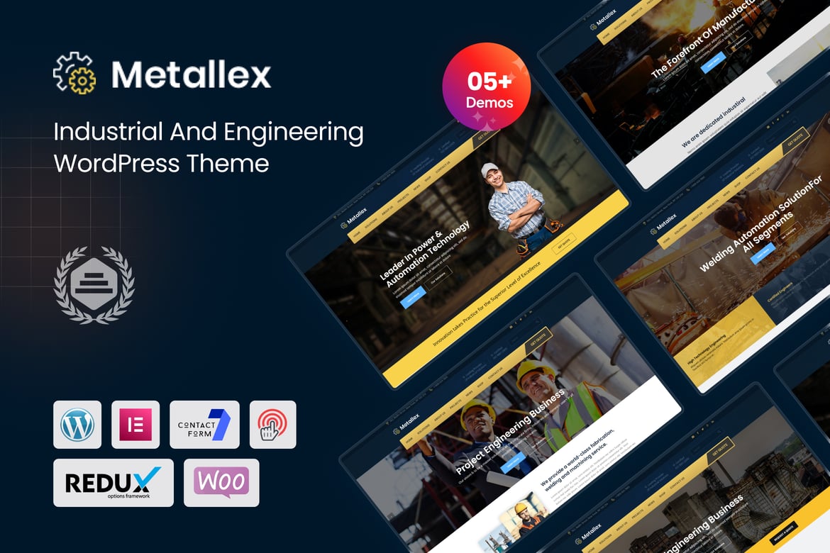 Metallex - Tema WordPress Industri dan Teknik Terbaik