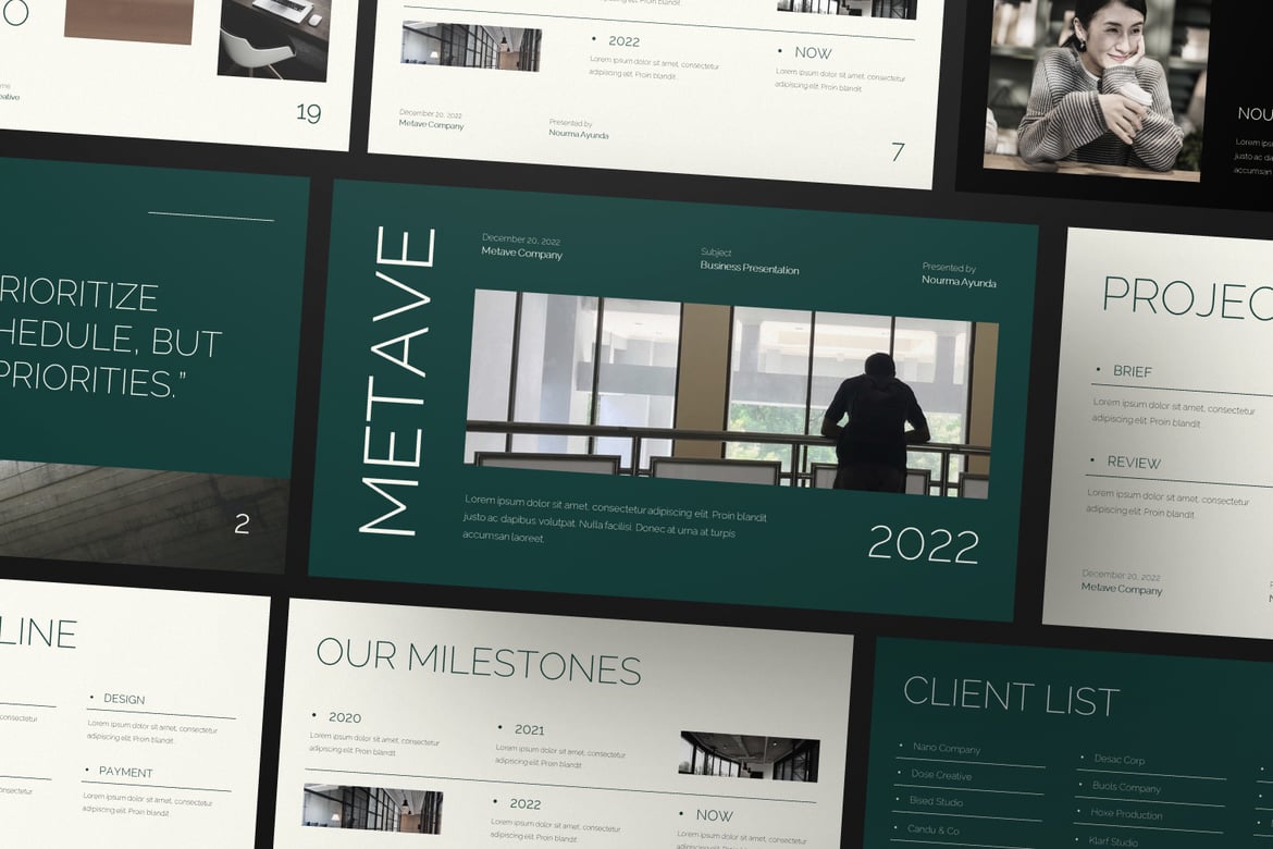 Template Powerpoint Metave - Presentasi Bisnis yang Menarik