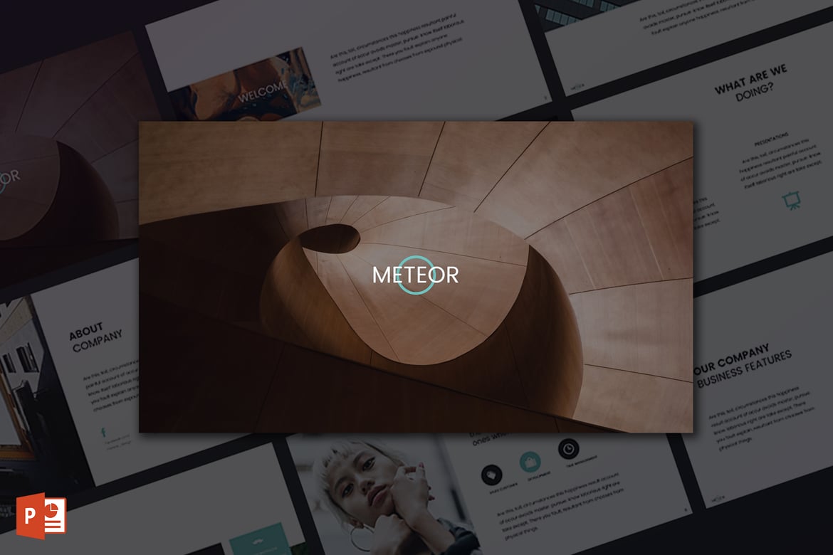 Template PowerPoint Meteor: Desain Modern dan Minimalis untuk Semua Kebutuhan Bisnis Anda