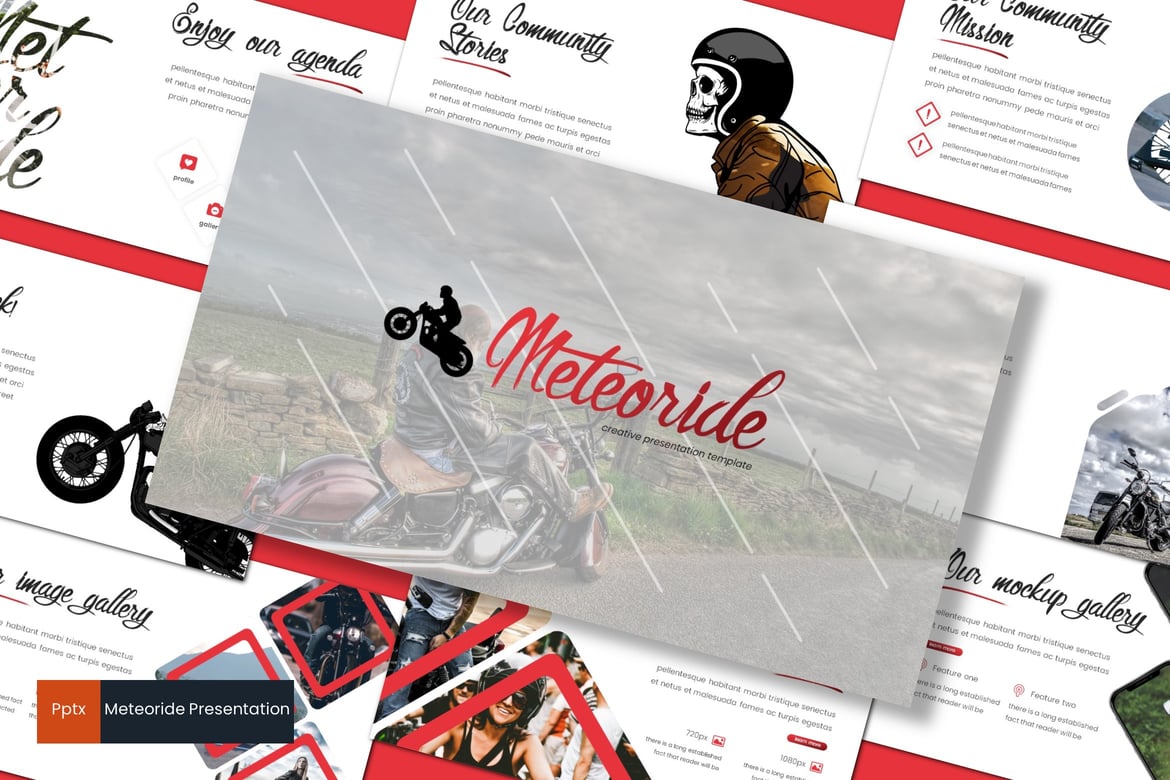 Meteoride - Template Presentasi PowerPoint Kreatif dan Minimalis