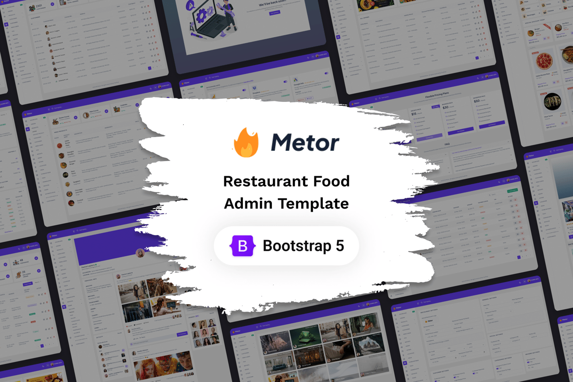 Metor - Template Website Admin untuk Manajemen Restoran yang Modern dan Efisien
