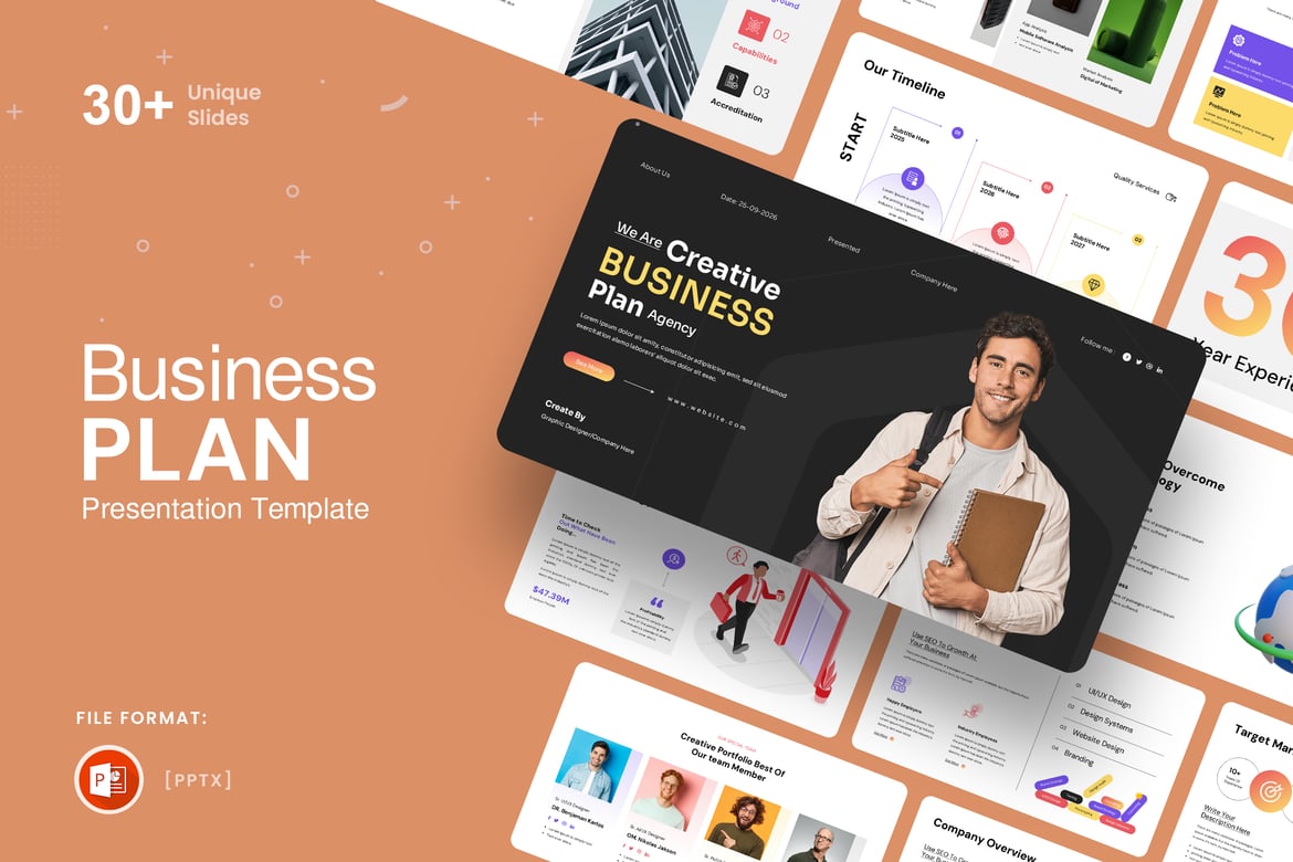 Template Presentasi Rencana Bisnis MetroMedia yang Menarik dan Profesional