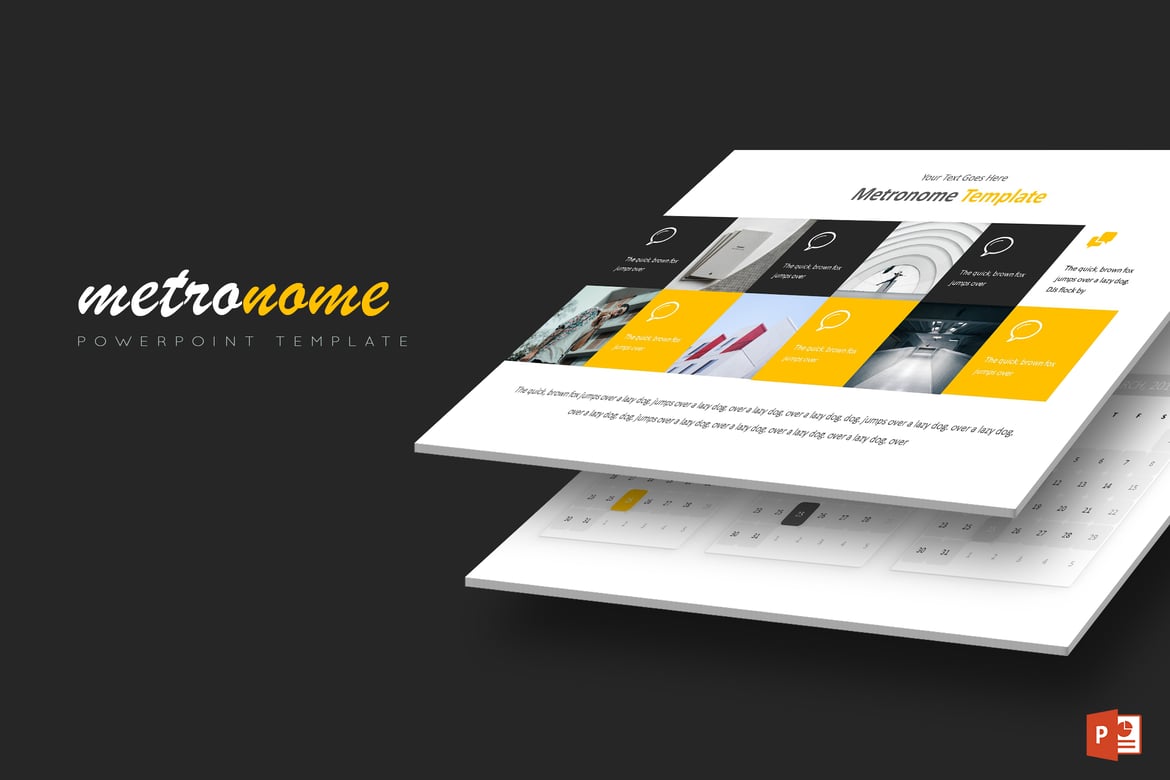 Template PowerPoint Metronome - Solusi Presentasi Multifungsi