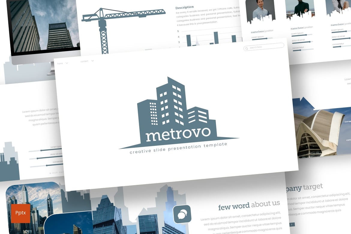 Metrovo - Template Powerpoint Modern dan Kreatif