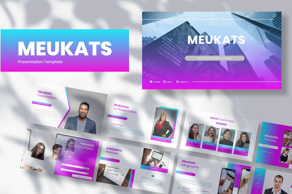 Template Presentasi PowerPoint Meukats: Solusi Kreatif untuk Bisnis Anda