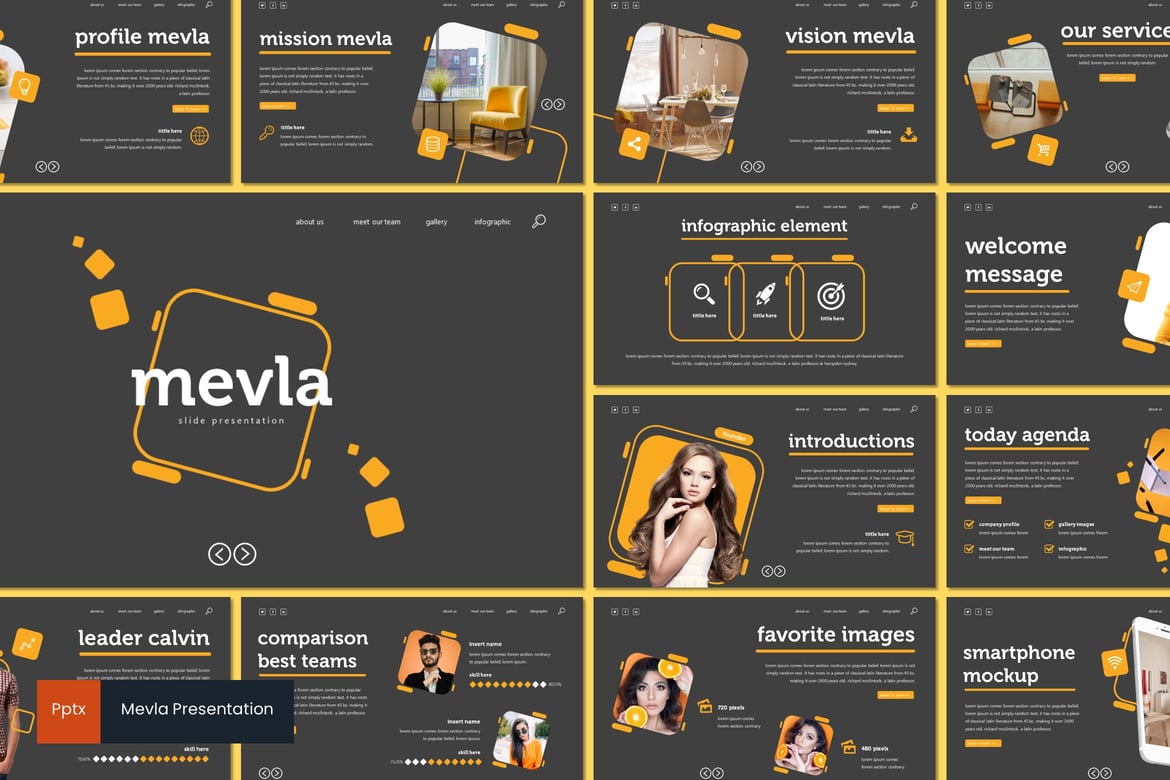 Template PowerPoint Mevla - Kreatif dan Minimalis untuk Presentasi Anda