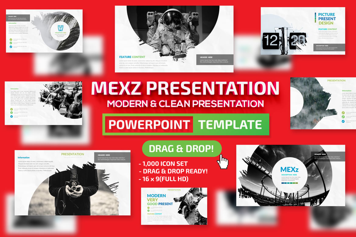 Template Presentasi PowerPoint Mexz yang Menawan