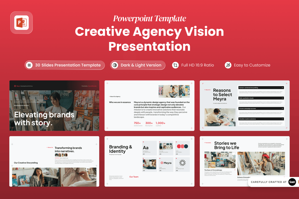 Meyra - Template Presentasi PowerPoint Kreatif untuk Agensi