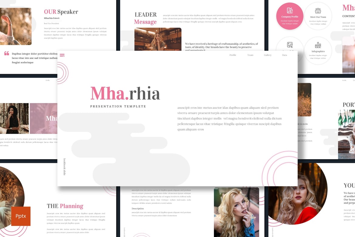 Template Powerpoint Mha.rhia - Desain Kreatif dan Minimalis untuk Presentasi Anda