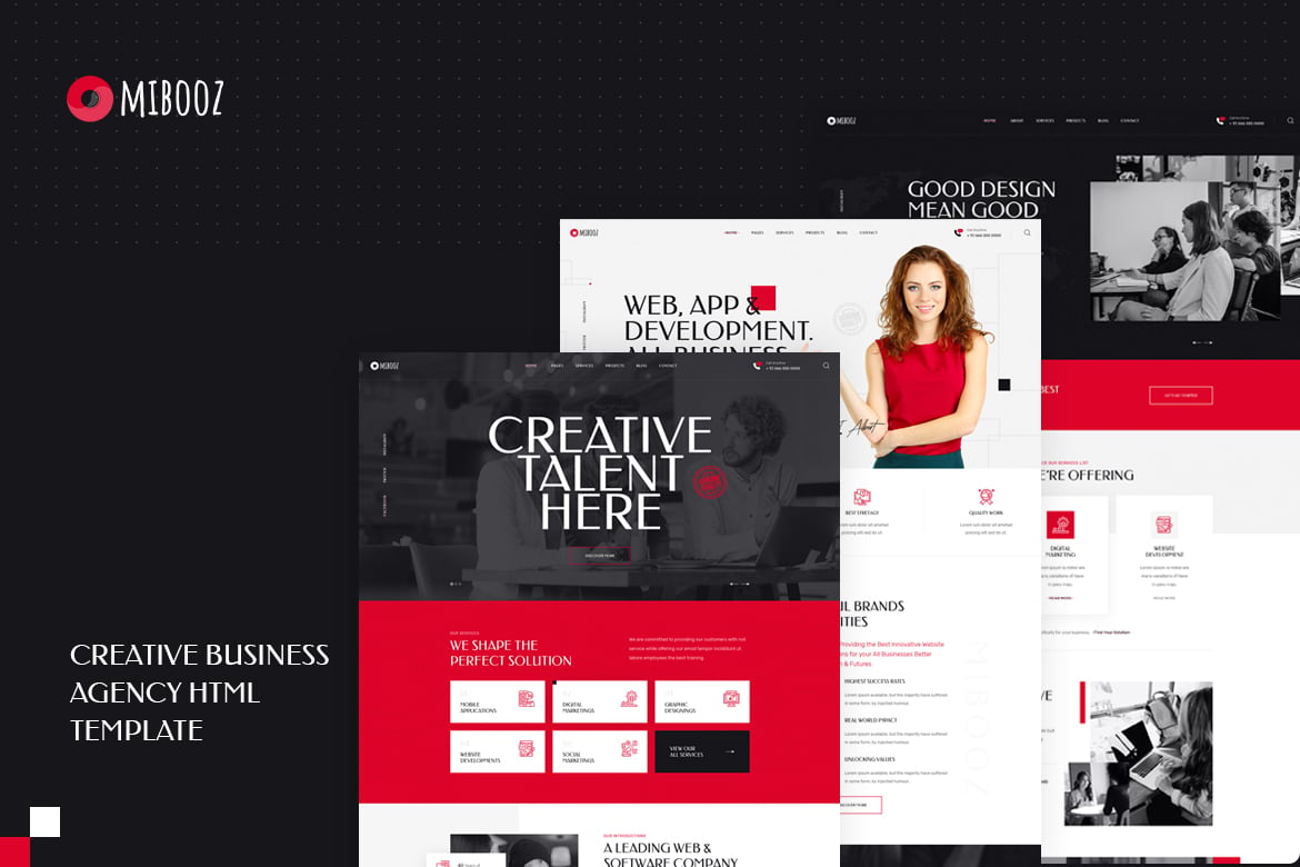 Mibooz - Template Website Kreatif untuk Semua Jenis Agensi