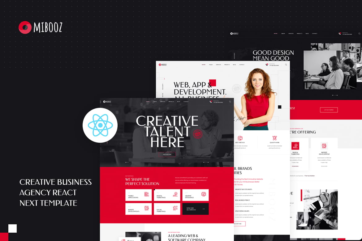 Mibooz - Template Website Kreatif untuk Agensi Modern