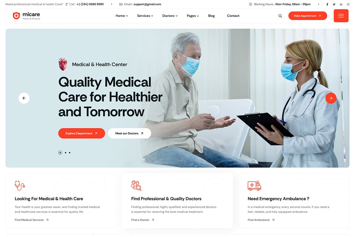 Micare - Tema WordPress Terbaik untuk Kesehatan dan Medis