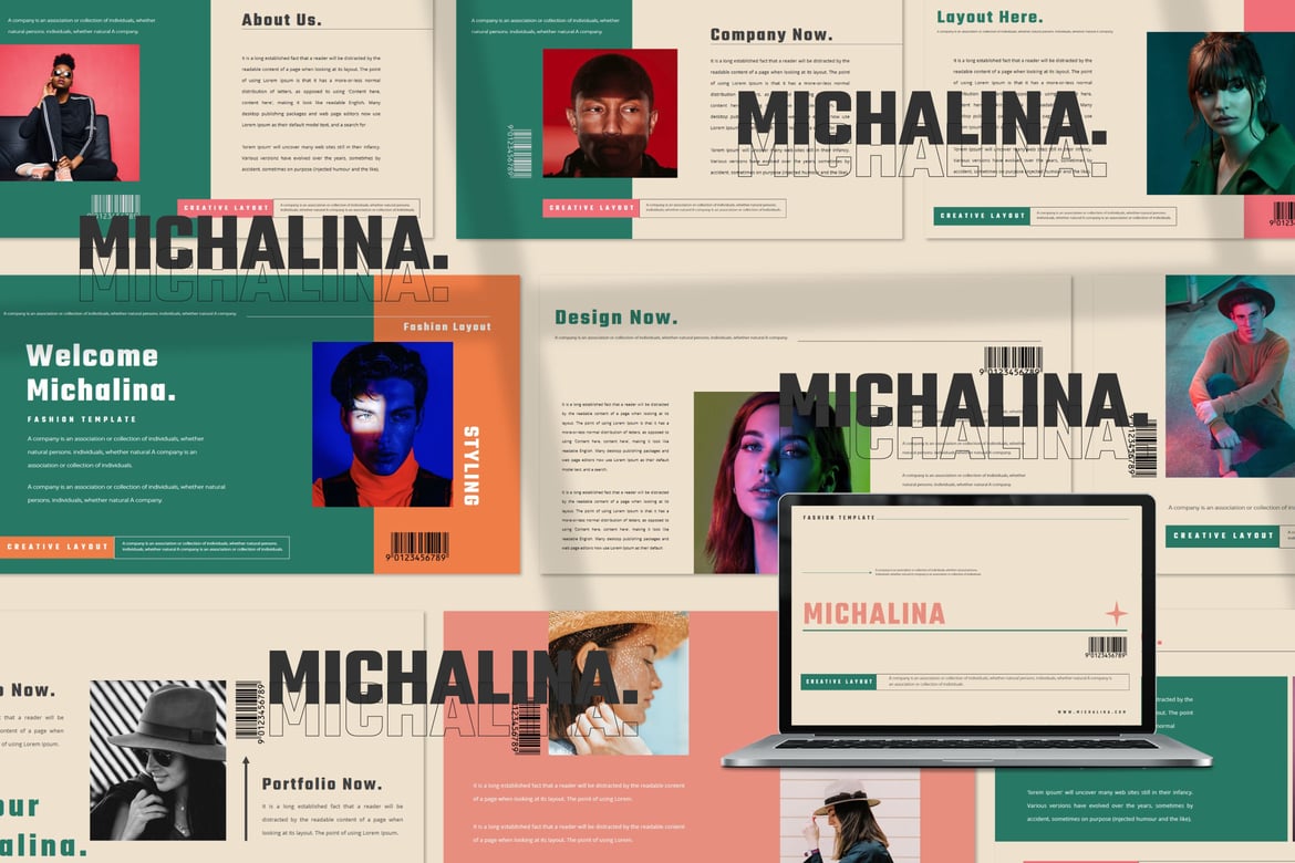 Template Powerpoint MICHALINA yang Menarik dan Profesional