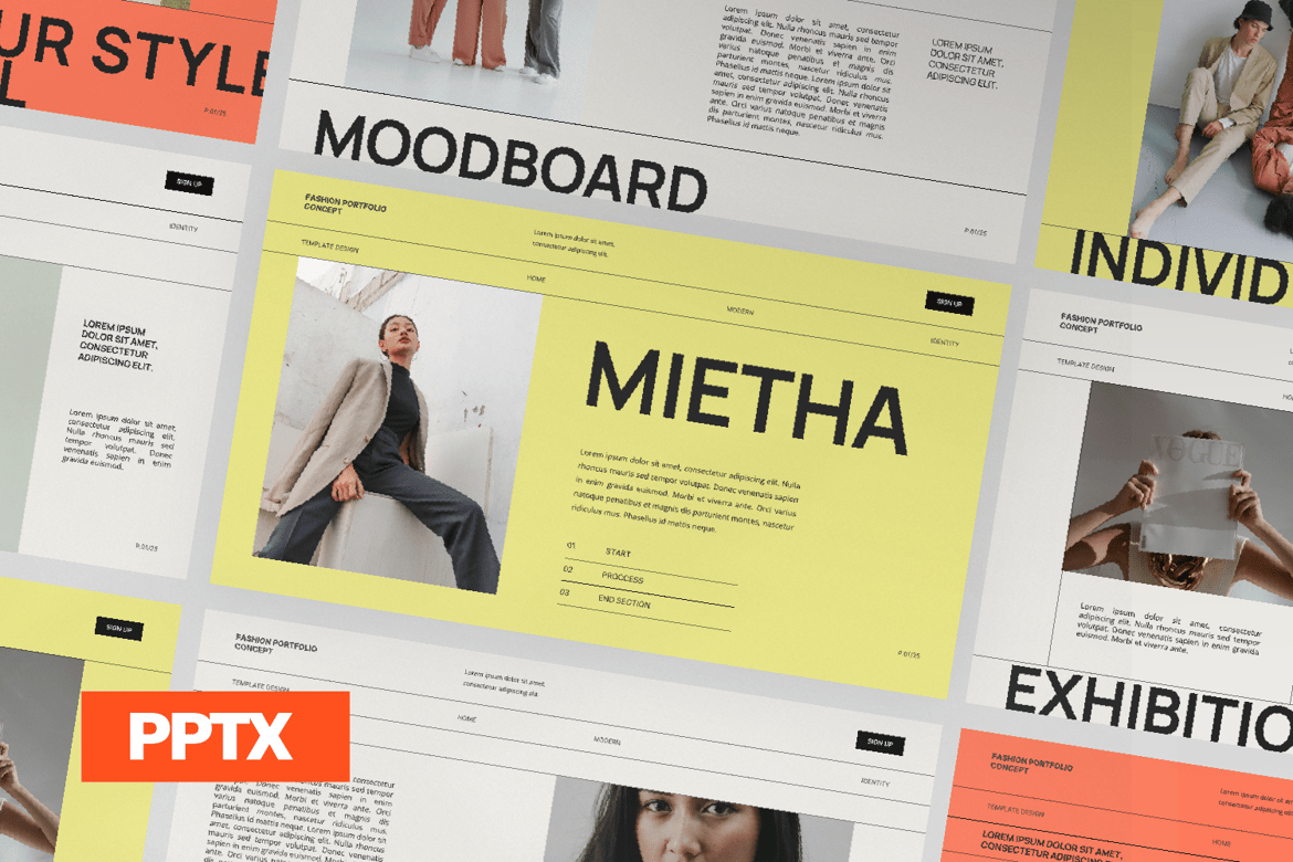 Template Presentasi PowerPoint Mietha yang Serbaguna dan Elegan