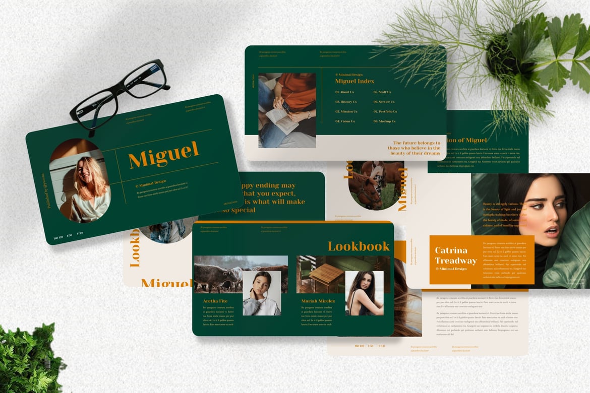 Miguel - Template Powerpoint Minimalis untuk Presentasi Profesional