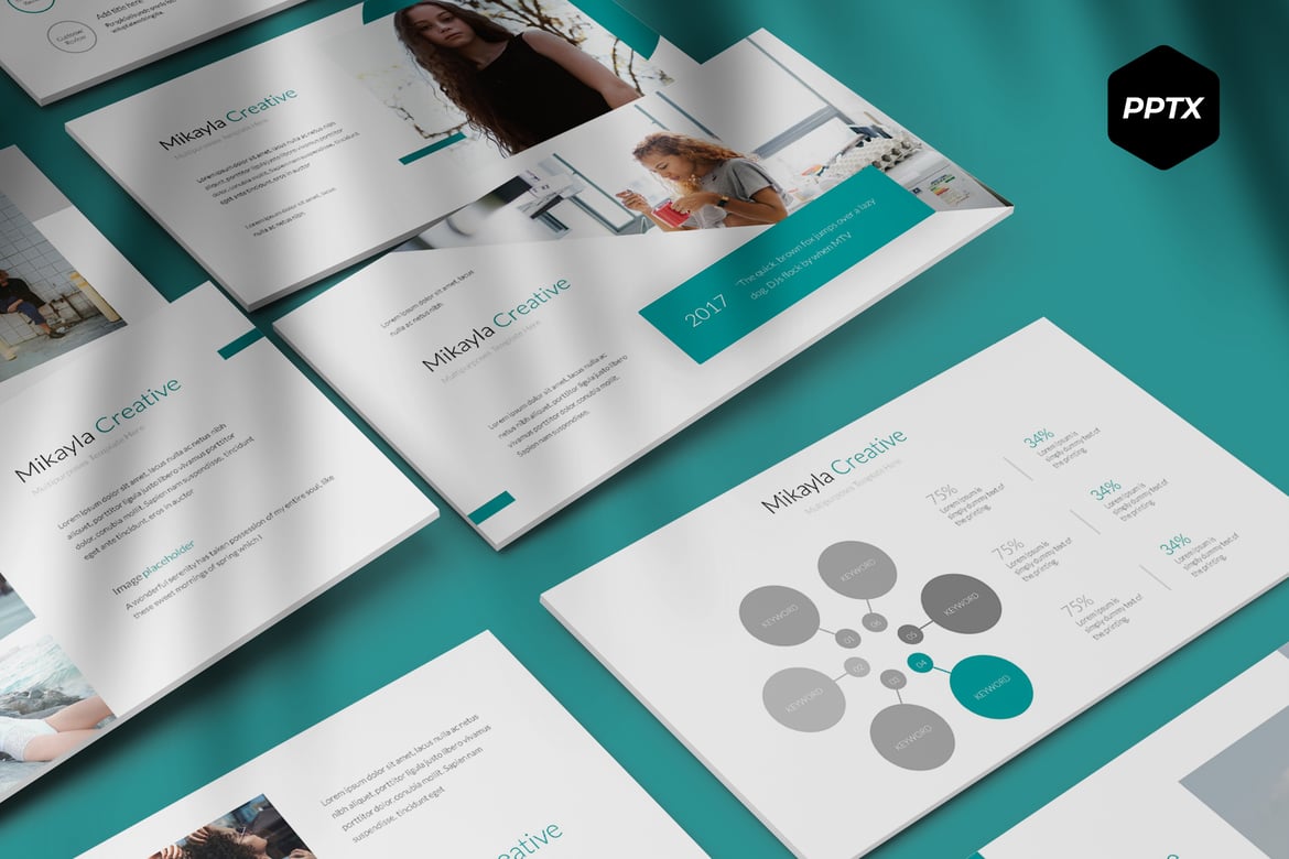 Mikayla - Template Powerpoint Serbaguna yang Menarik