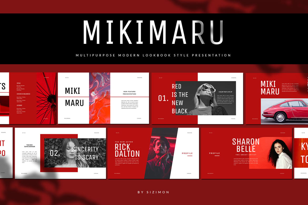 Template PowerPoint Kreatif Mikimaru untuk Presentasi Menarik