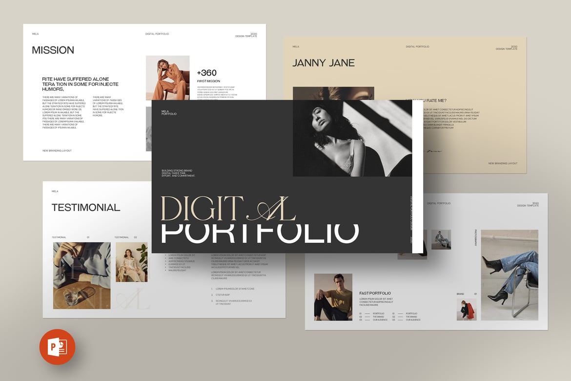 Template Presentasi Digital Portofolio Mila yang Menarik