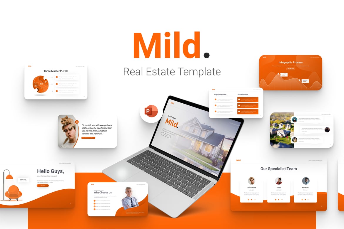Template PowerPoint Real Estate yang Elegan dan Profesional