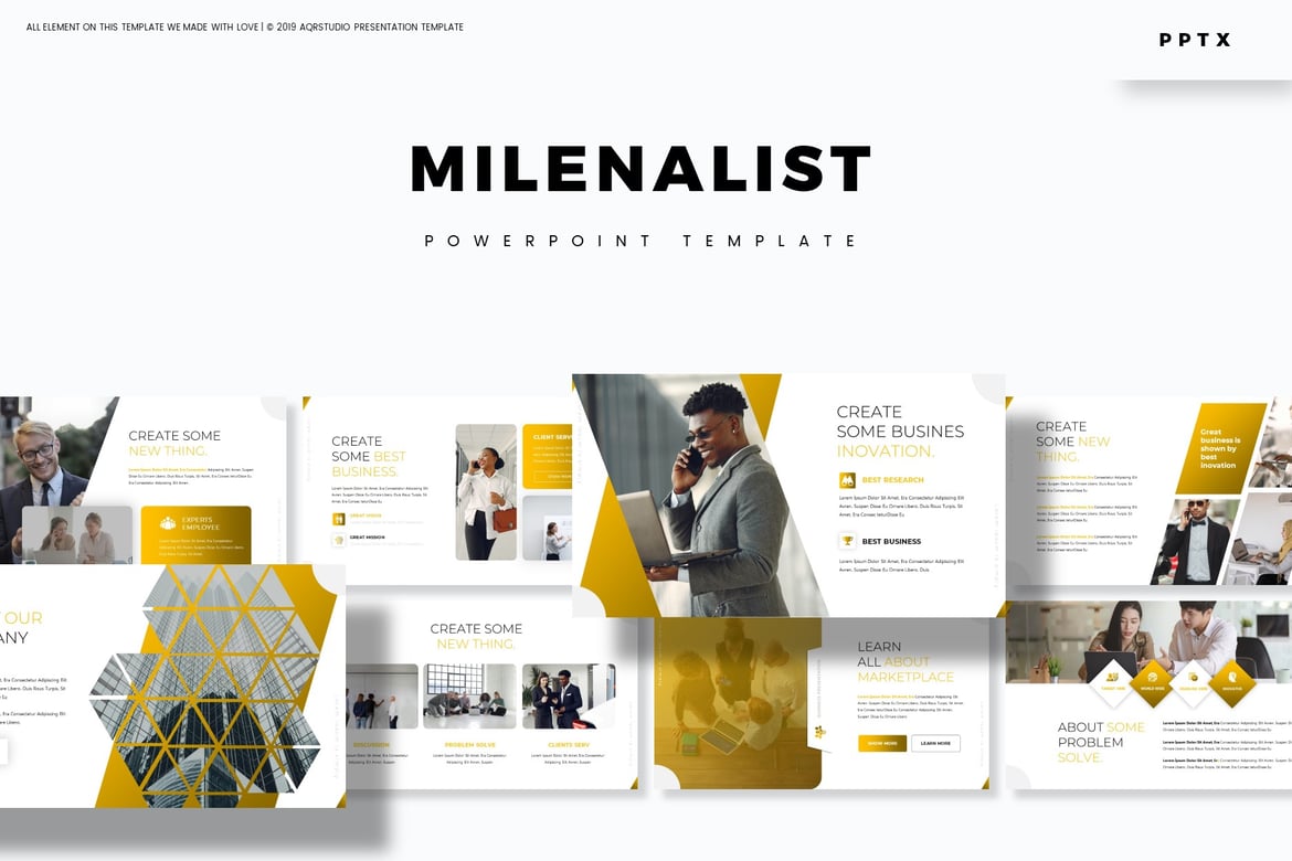 Milenalist - Template PowerPoint Serbaguna yang Menarik