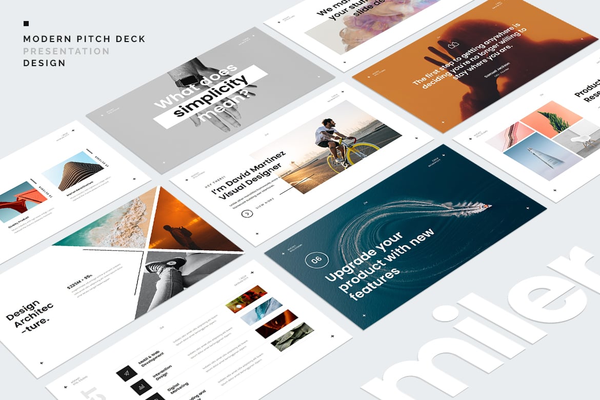 Template PowerPoint Miler: Presentasi Minimalis yang Menarik