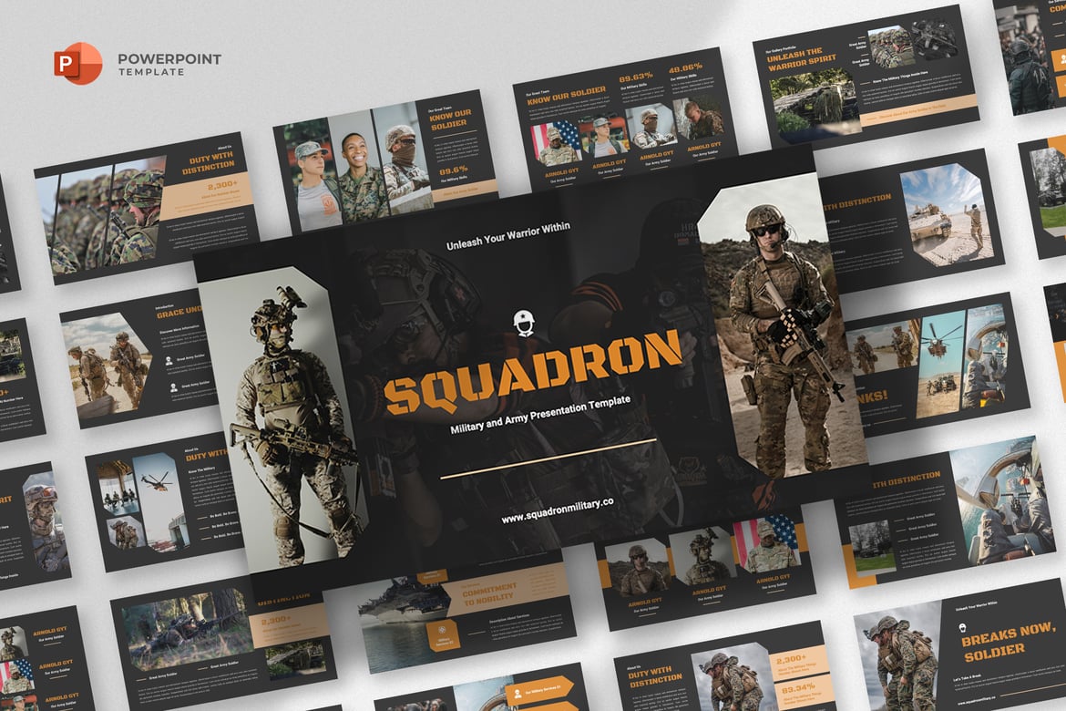 Template Powerpoint Militer & Angkatan Bersenjata yang Profesional